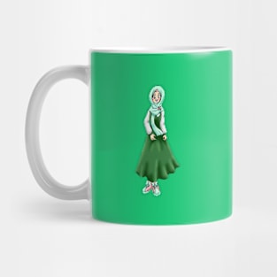 ANIME HIJAB GIRL SCHOOL UNIFORM (GREEN) Mug